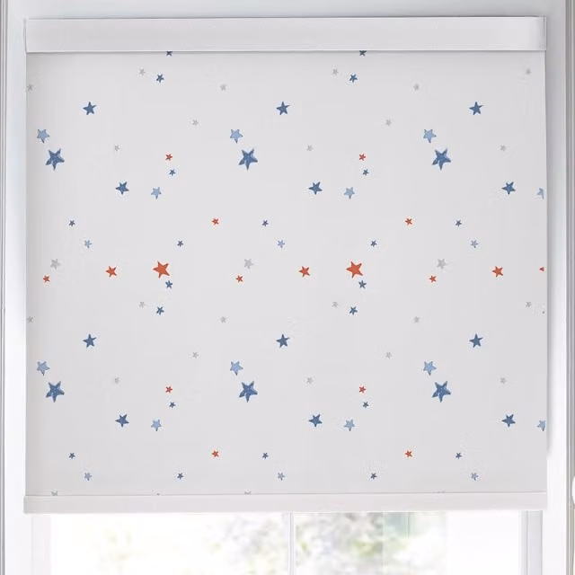 Laura Ashley Painterly Stars Made to Measure Blackout Roller Blind, Multi Colour