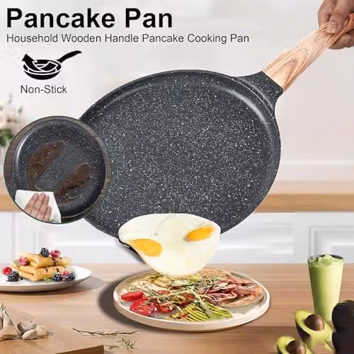 ATEK Non-Stick Aluminium Crepe Pan in Black, 26 cm – 7