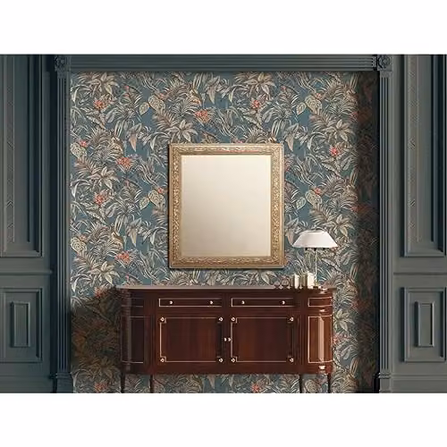 Dutch Wallcoverings Design ID Wallpaper DE120016 Wallstitch Bird of Paradise in Dark Blue and Silver – 2