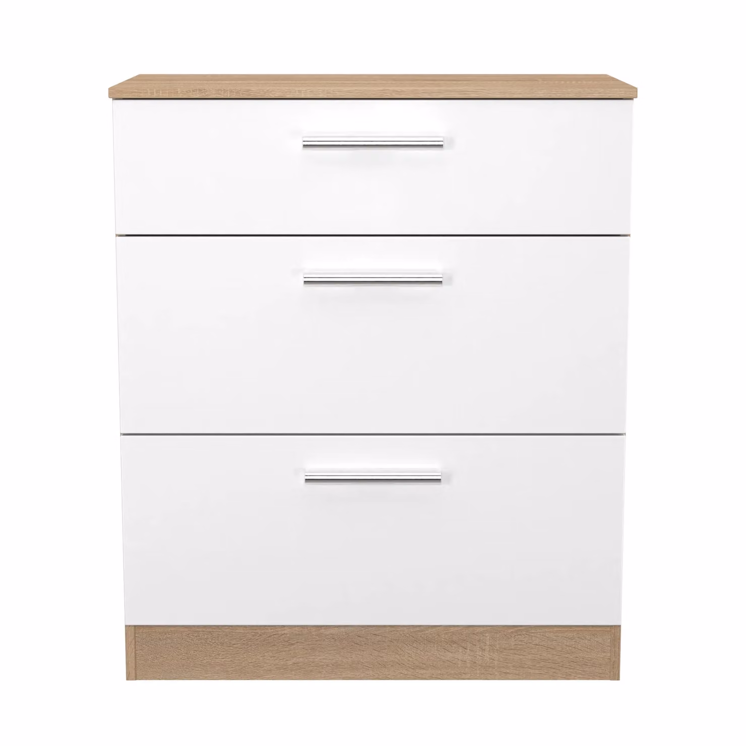 Ready Assembled 2 U Trent 3 Drawer Deep Chest in White and Multicolour – 2