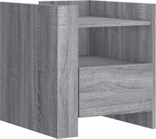 Berkfield Home Grey Sonoma Bedside Cabinet in Engineered Wood W/D/H: 45 x 50 x 50 cm