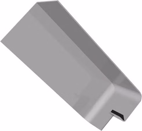 Freefoam Storm Grey Smooth Fascia Double End Corner Trim, 600mm
