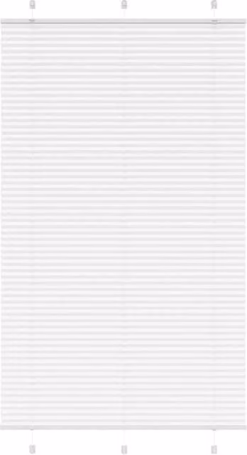 Berkfield Home White Single Pleat Polyester Blind, W: 115 cm, H: 200 cm