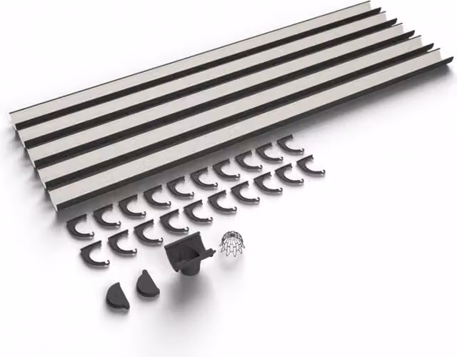 Galeco Black PVC Half Round Gutter Kit, 150mm