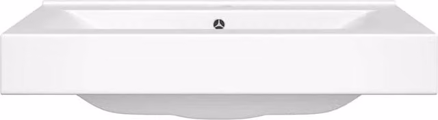 Berkfield Home Rectangular Ceramic Basin Sink in White with Faucet Hole, W: 60 cm, D: 46 cm, H: 16 cm
