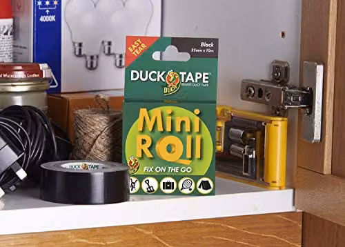 Duck Mini Roll Black High Strength Waterproof Cloth Duct Tape 25mm x 10m – 3