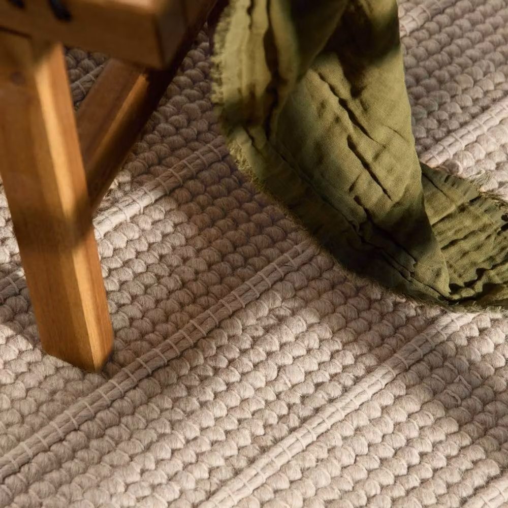 Ted Baker Camden Wool Parker Handwoven Striped Rug in Beige, W: 80 cm, L: 250 cm – 4
