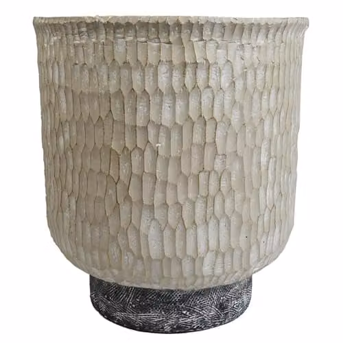 Leaf Coya Large Planter in Rustic Organic Style, Diameter: 32 cm – 1