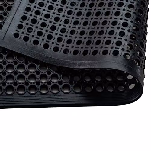 Doortex Black Non-Slip Anti-Fatigue Mat, W: 60 cm, D: 90 cm – 4