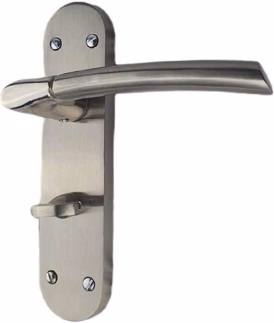 Golden Grace Polished Silver Stainless Steel Bathroom Door Handles