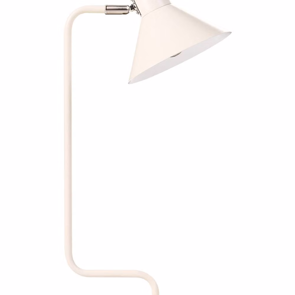 Wyld and Coco White Metal Industrial Desk Lamp with Adjustable Cone Shade, Height: 51 cm – 2