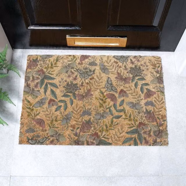 Artsy Mats Midnight Garden x Celia Battaini Doormat, Brown and Multicolour, W: 60 cm, D: 40 cm