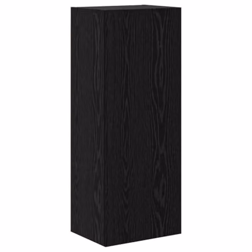 vidaXL Set of 4 Modern Black Oak Wall Mounted Living Room Cabinets and Tall Units – 3