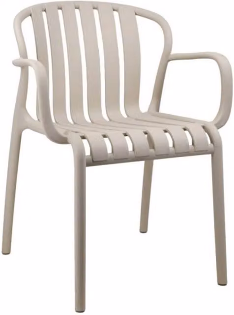Lemon Pavilion Axis Putty Carver Chair in Beige Plastic, W60 x D54 x H79 cm