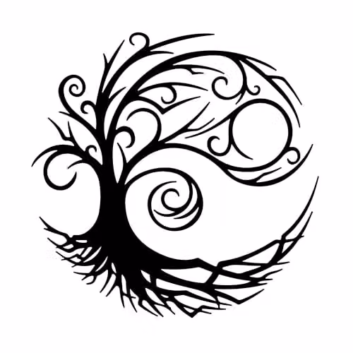 Decortie Tree of Life Botanical Metal Wall Art, Black, W/H: 60 x 60 cm – 2