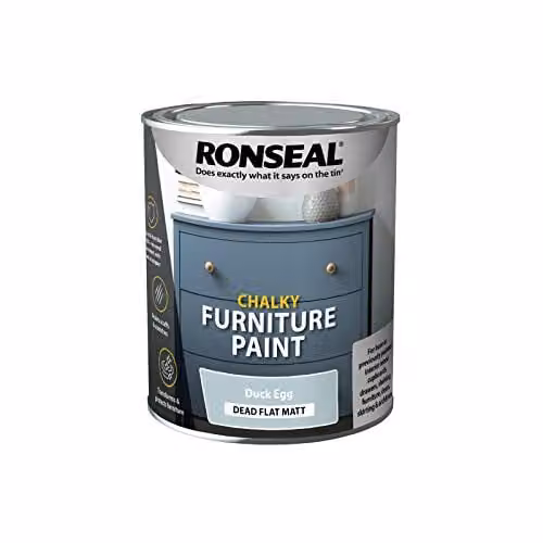Ronseal Chalky Furniture Paint in Duck Egg Blue, 750 ml, Matt Finish