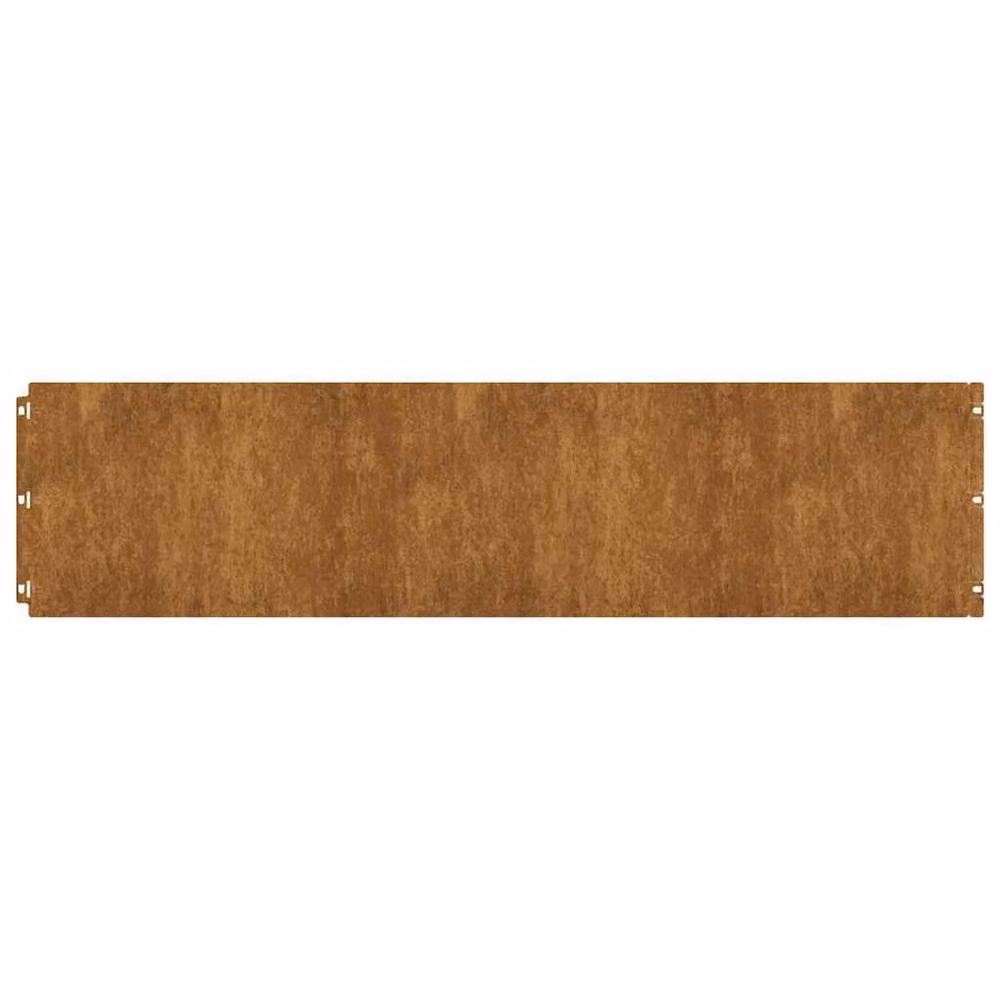 Berkfield Home Lawn Edgings, 20 Pieces, Brown Weathering Steel, 25 x 103 cm – 2