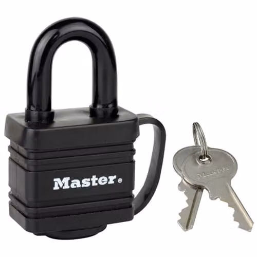 Master Lock Steel Pin Padlock, 40 mm, Black