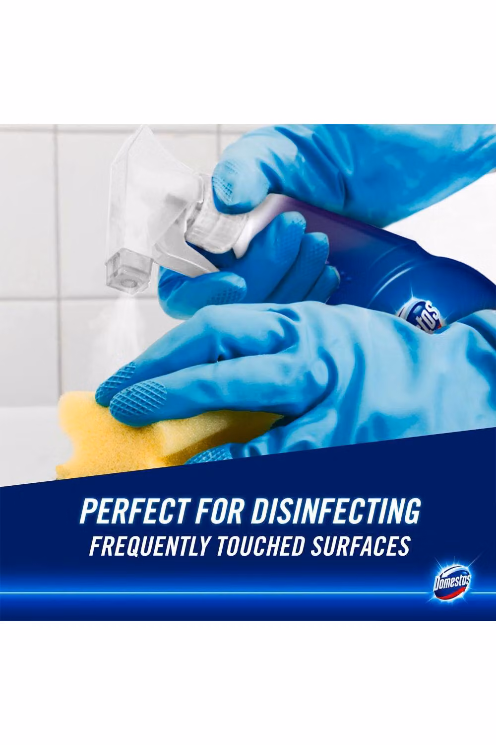 Domestos Multi-Purpose Bleach Surface Cleaner Disinfectant Spray, 700ml, 3 Pack in Blue – 3
