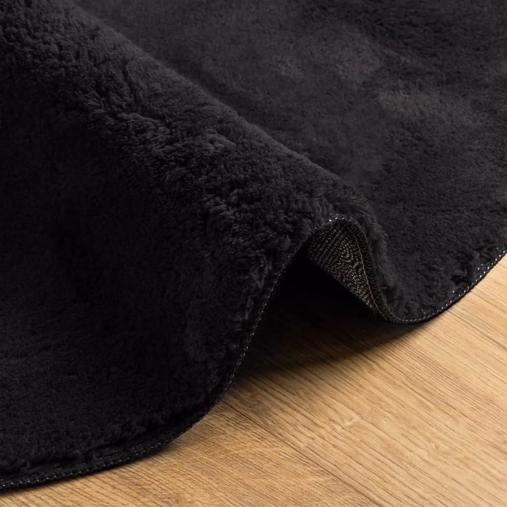 Berkfield Home HUARTE Short Pile Soft and Washable Black Rug, Width: 100 cm