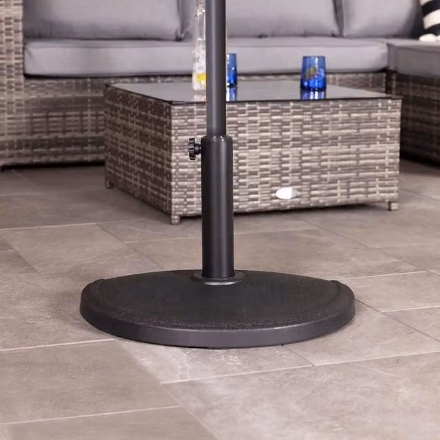 Charles Bentley Concrete Parasol Half Base for Half Canopy Umbrella, Dark Grey