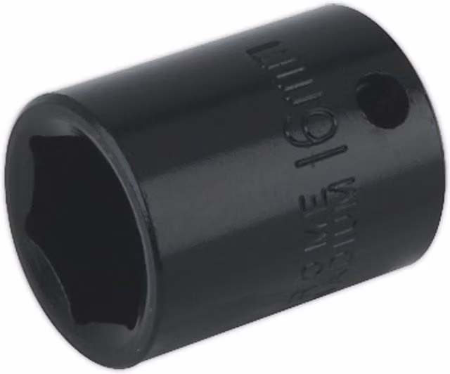 Loops 16mm Forged Impact Socket 3/8 Inch Sq Drive Chrome-Vanadium Wrench Socket