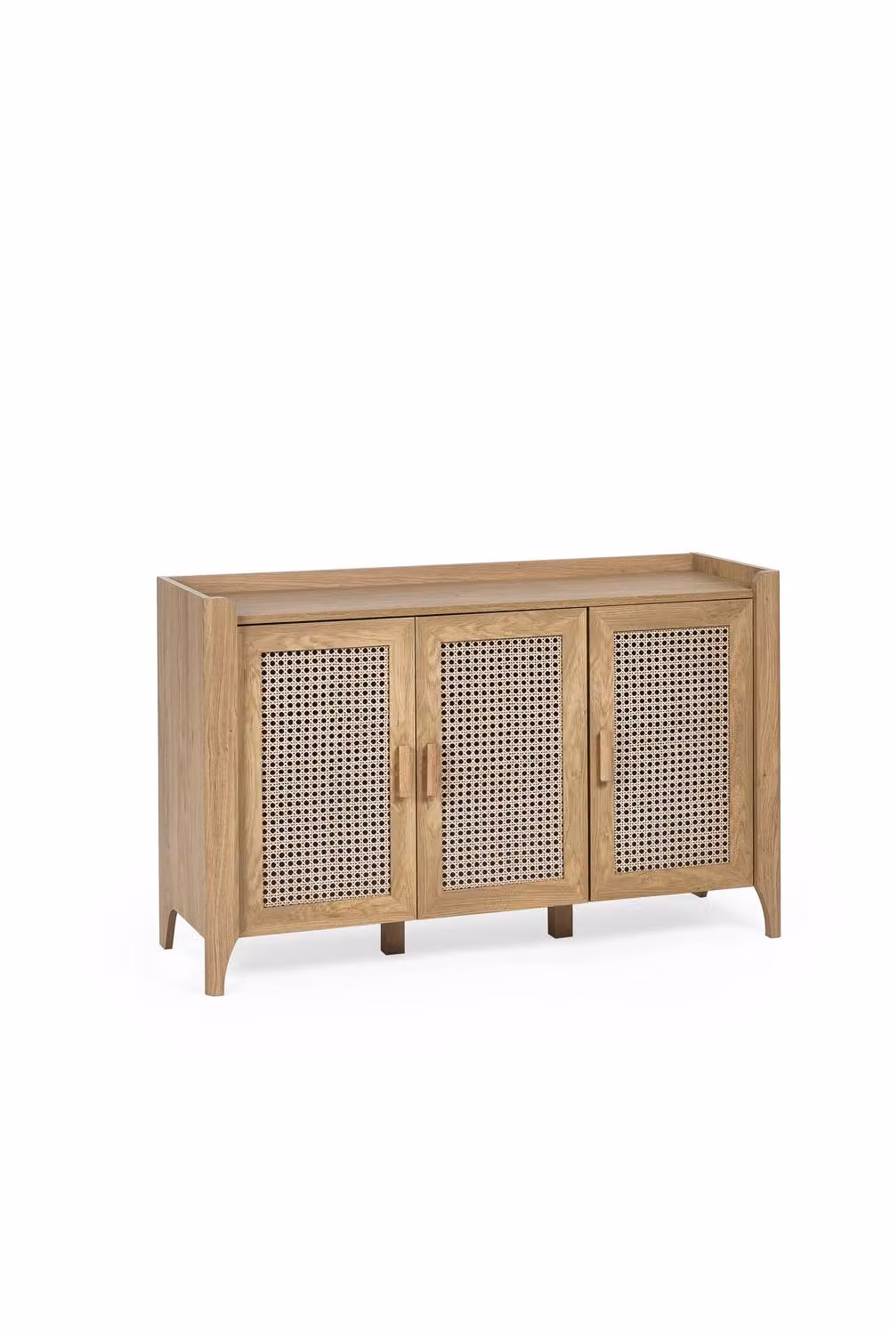 Julian Bowen Sydney 3 Door Sideboard in Oak with Rattan Effect and Geometric Print – 2