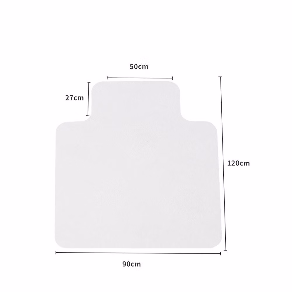 Marlow Clear PVC Non-Slip Chair Mat for Carpet and Hard Floors, W: 304.8 cm x D: 228.6 cm – 5