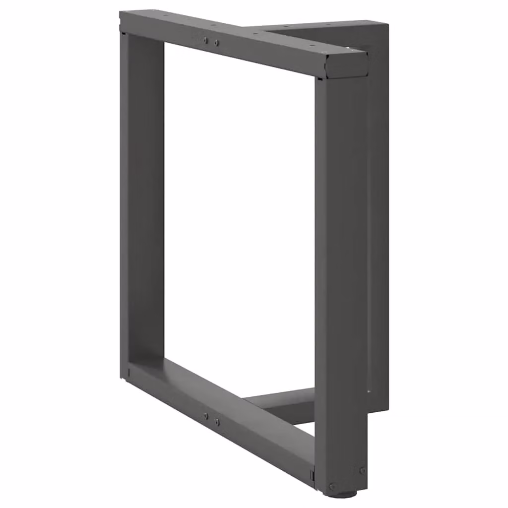 Berkfield Home T-Shaped Dining Table Legs, 2 Piece Anthracite and Black Steel, W: 80 cm, D: 35 cm, H: 72-73 cm – 3