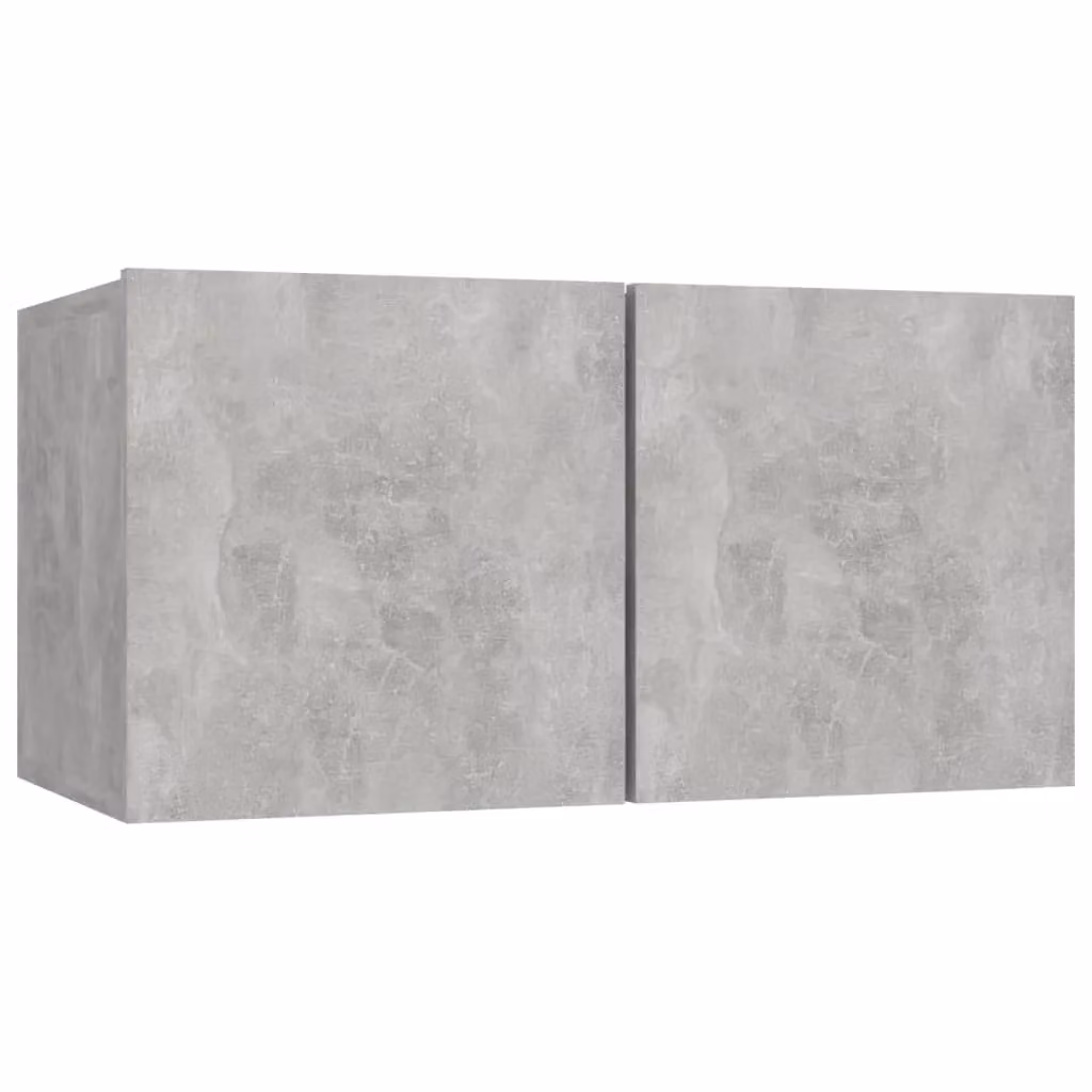 Berkfield Home Set of 4 Modern TV Cabinets in Concrete Grey, Engineered Wood, W/D/H: 60 x 30 x 30 cm – 3