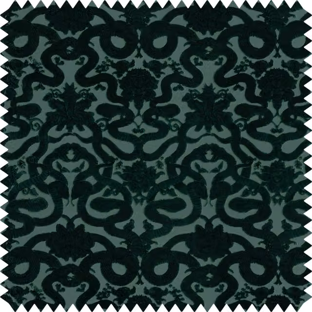 House of Hackney Cut-Velvet Petrol Blue