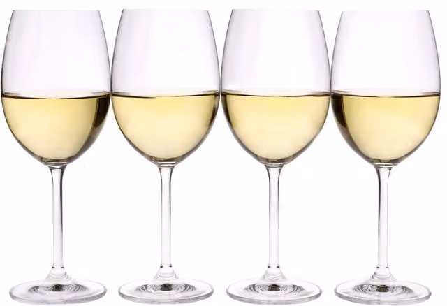 Mikasa Julie Clear Crystal Wine Glasses, Set of 4, 468 ml per glass