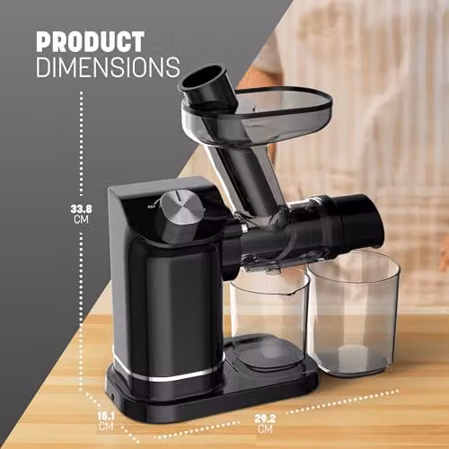 Keplin Slow Masticating Juicer Machine with 7-Stage Auger in Black – 2