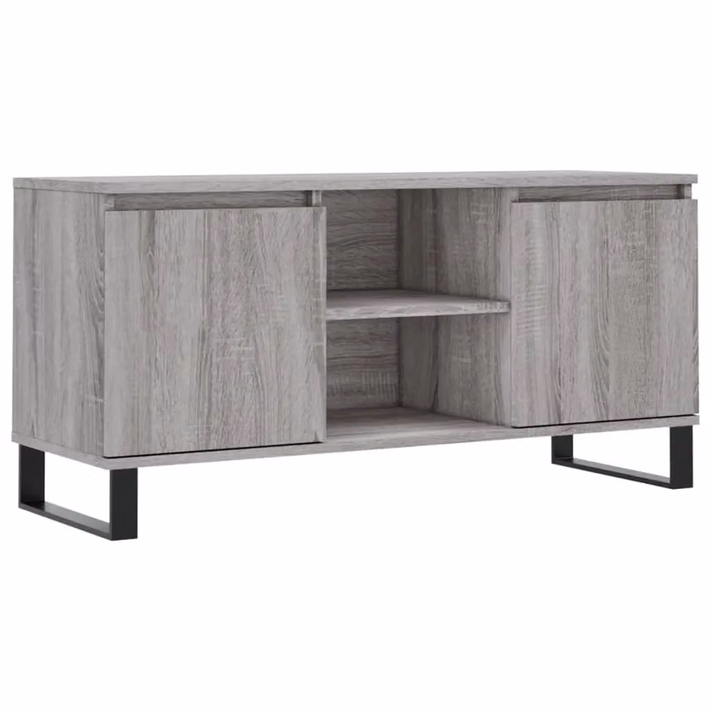 Berkfield Home Grey Sonoma TV Cabinet in Engineered Wood W/D/H: 104 x 35 x 50 cm – 2