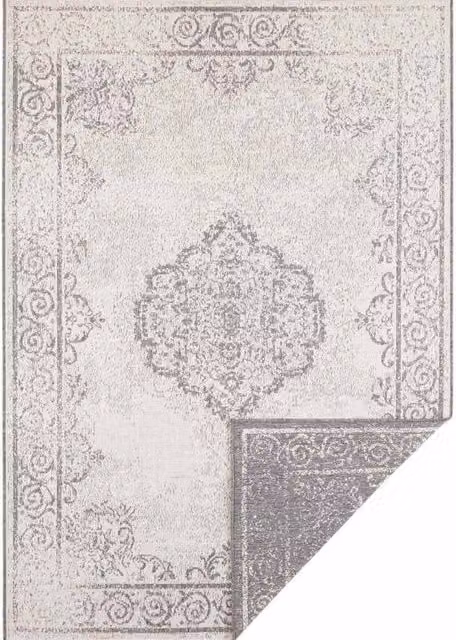 THE RUGS Cebu Reversible Indoor Outdoor Flatweave Polypropylene Rug in Grey, W: 160 cm, D: 230 cm – 1