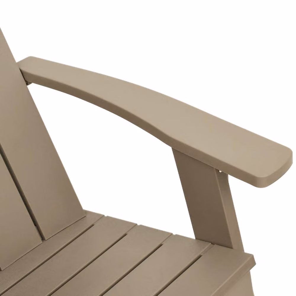 Berkfield Home Beautiful Garden Adirondack Chair in Light Brown, W/D/H: 75 x 88.5 x 89.5 cm – 4