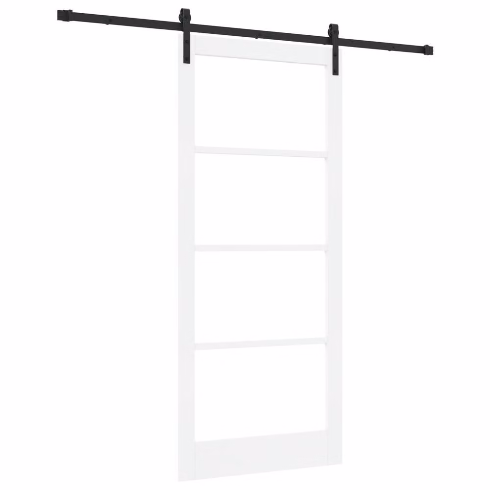 Berkfield Home Orkdal Modern Sliding Door with Hardware Set, White, W: 93 cm, H: 211 cm – 2