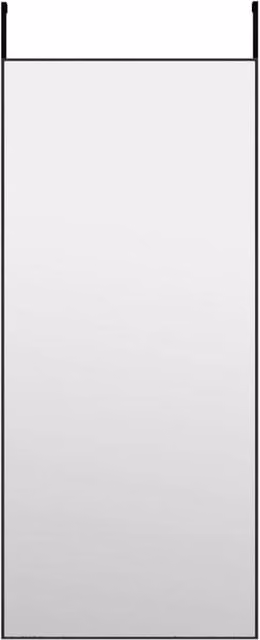 Berkfield Home Black Rectangular Hanging Door Mirror with Glass and Metal Frame, W: 40 cm, H: 100 cm