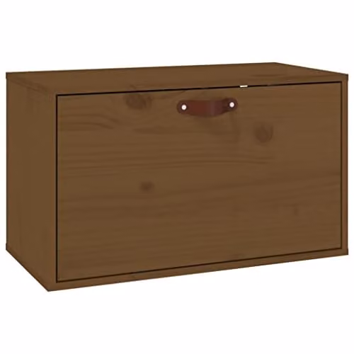 vidaXL Wall Cabinet in Brown Solid Pine Wood W/D/H: 60 x 30 x 35 cm