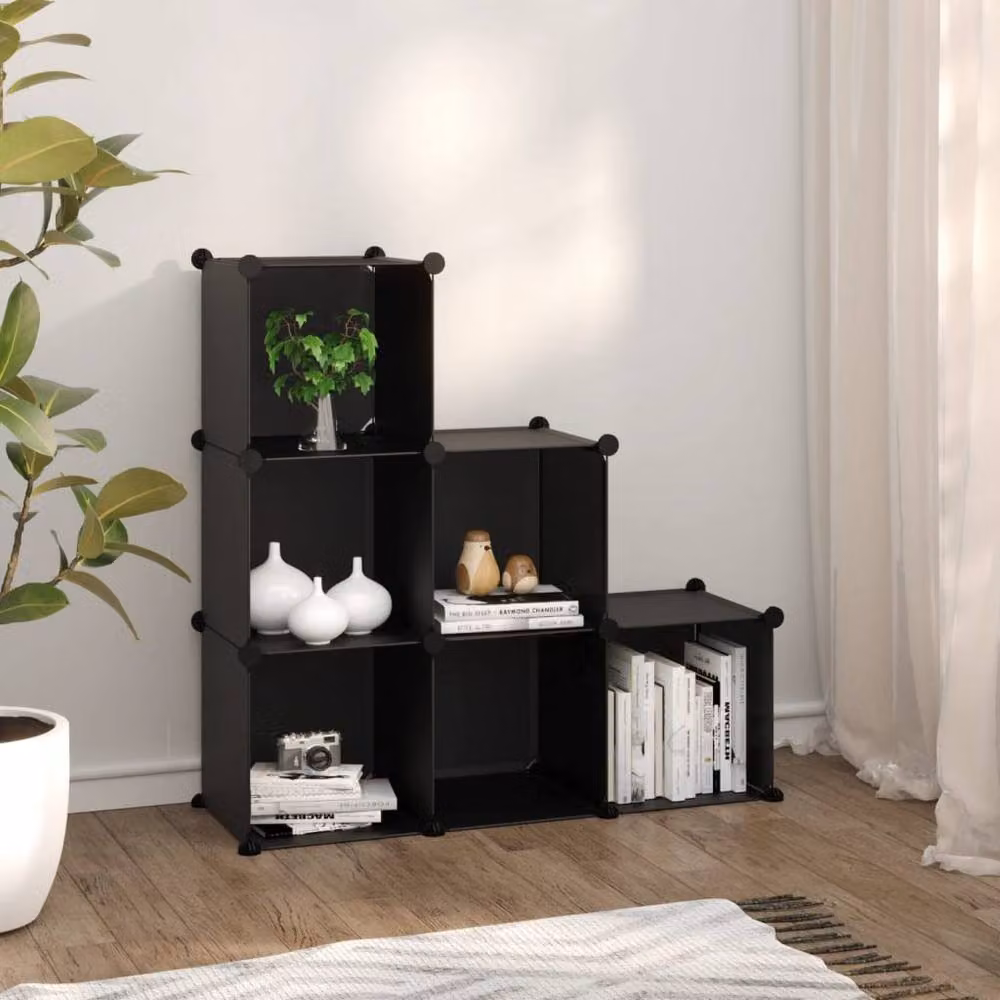 Berkfield Home 6-Cube Freestanding Storage Organiser in Black – 2