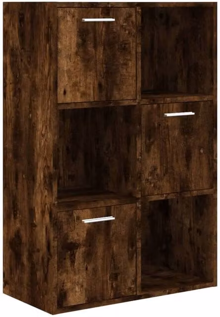 Berkfield Home Freestanding Storage Cabinet in Smoked Oak Brown, W/D/H: 60 x 29.5 x 90 cm – 1