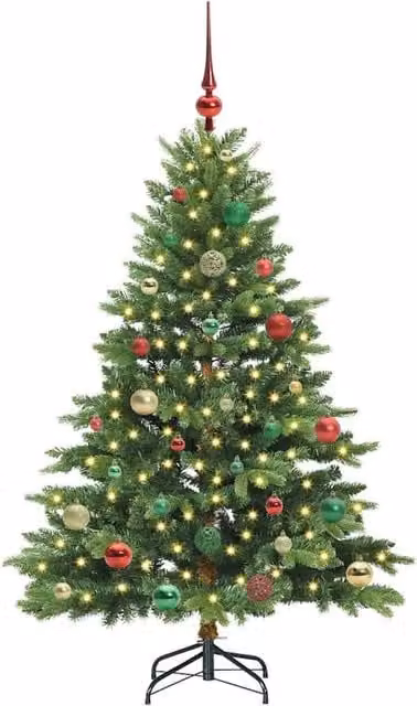 Berkfield Home Beautiful Green Artificial Christmas Tree with 150 LEDs, Height: 150 cm