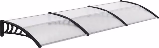 Outsunny Transparent Outdoor Awning Canopy for Front Doors and Windows, W: 300 cm, H: 96 cm – 1