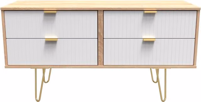 Ready Assembled 2 U Bexley 4 Drawer Bed Box in Natural – 1