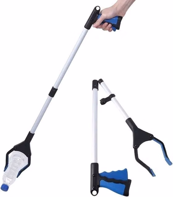 Kelvenix Silver Aluminium Foldable Reacher Grabber Pick Up Tool