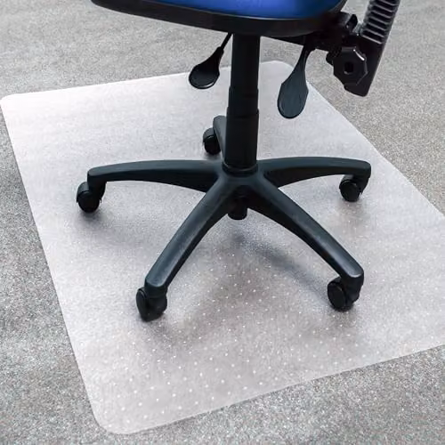 Floortex Ecotex BioPVC Rectangular Chair Mat for Low Pile Carpets, Transparent, W: 120 cm, D: 90 cm – 4