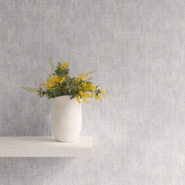 Muriva Abstract Plain Grey and Blue Classic Paper Wallpaper Roll