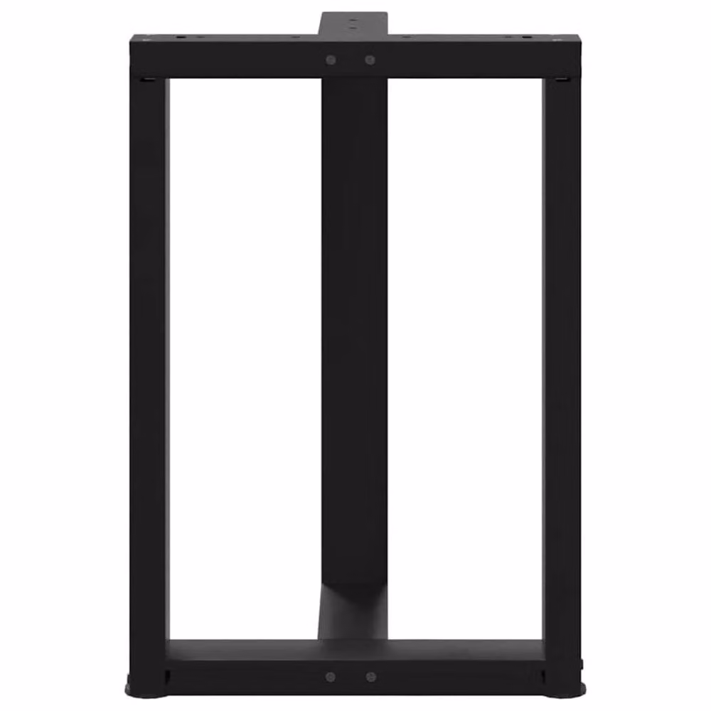 Berkfield Home T-Shaped Dining Table Legs, 2 Piece Black Steel Set, W: 60 cm, D: 35 cm, H: 72-73 cm – 2