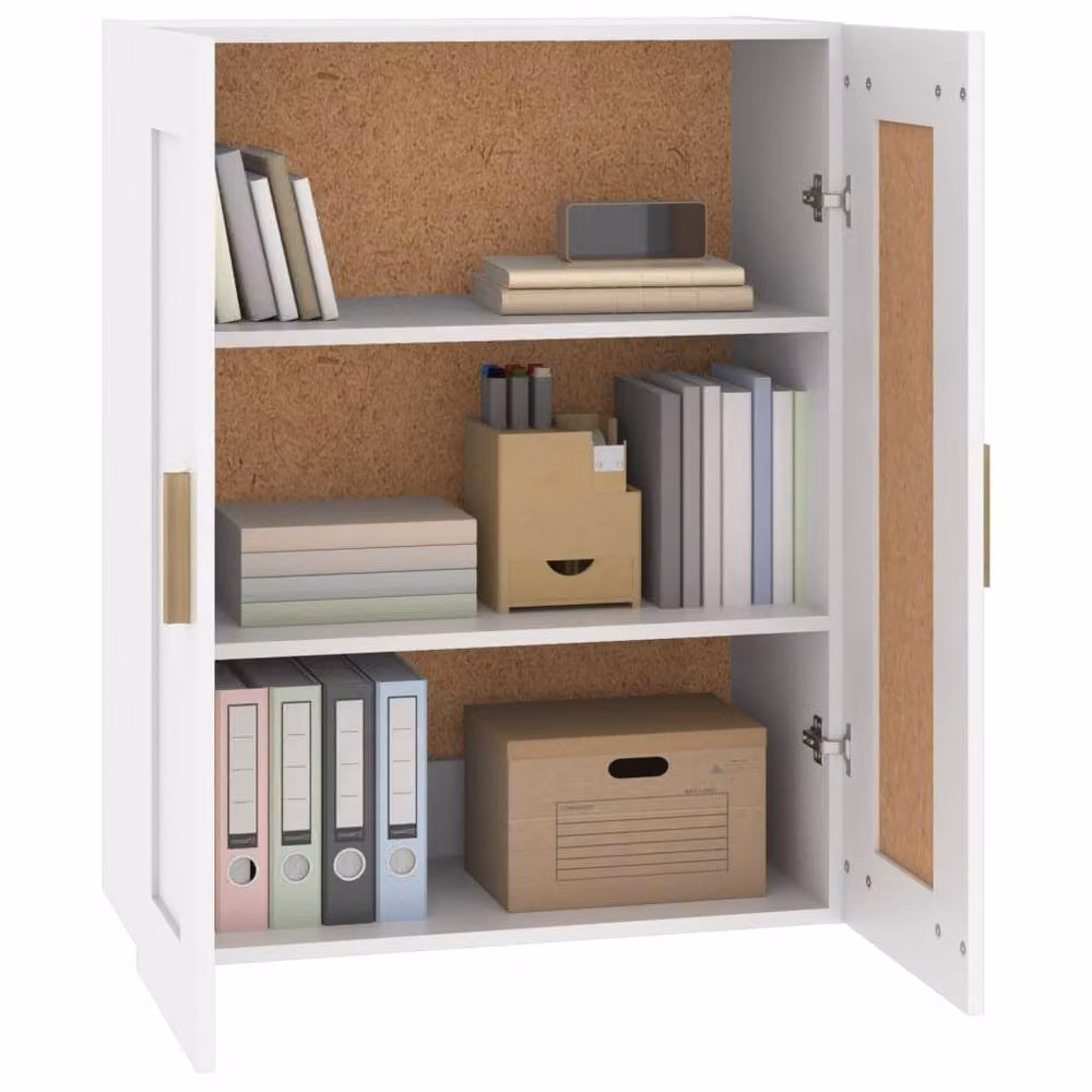 Berkfield Home White Wall Mounted Cabinet, W/D/H: 69.5 x 32.5 x 90 cm – 2