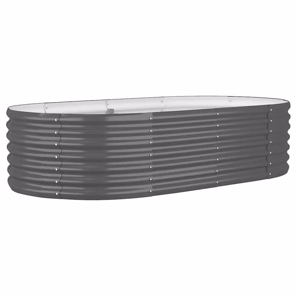 Berkfield Home Garden Raised Bed in Anthracite Powder-coated Steel, W/D/H: 152 x 80 x 36 cm – 3